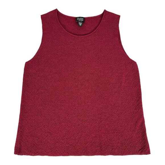 Eileen Fisher Wool Sleeveless Shell / Tank Size Small Petite Red - Picture 1 of 5